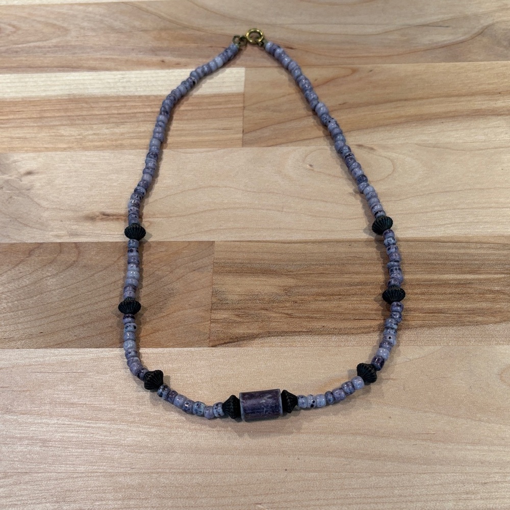 Elegant Purple Beaded Necklace